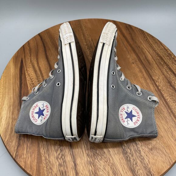 Converse All Star Chuck Taylor Shoes Womens 7.5 Gray Hi Top Casual Skate Sneaker - Picture 6 of 8